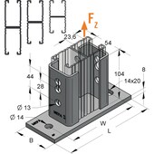 Halter für Doppel-C-Profil